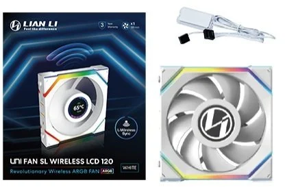 Фото: Кулер Lian-Li Uni Fan SL Wireless LCD 120 White (G99.12SLLCD1W1W.00) № 2 | KTC