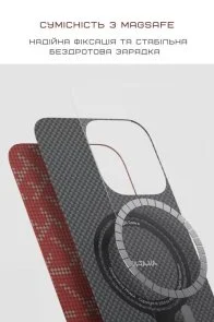Фото: Чохол Pitaka for Apple iPhone 16 Pro - Tactile Woven Monogram Red/Gold (KI1602PTK) № 5 | KTC