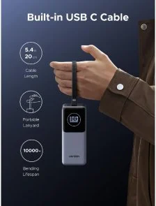 Фото: Батарея універсальна UGREEN PB723 20000mAh 130W Space Grey (55365B) № 7 | KTC