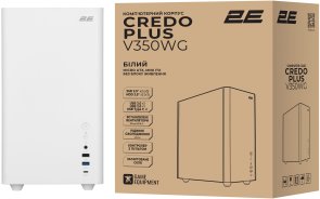 Корпус 2E Credo Plus V350WG White with window (2E-V350WG)
