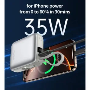 Фото: Батарея універсальна Choetech B832 10000mAh 35W Buid-in Type-C Cabel Grey (B832-GY) № 7 | KTC
