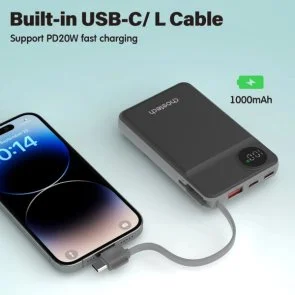 Фото: Батарея універсальна Choetech B695 Magnetic Wireless 10000mAh 22.5W Black (B695-BK) № 10 | KTC