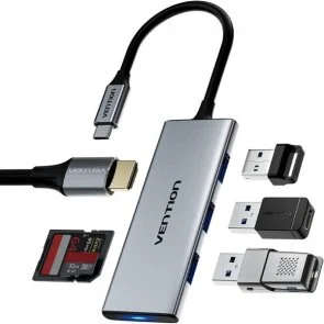 Фото: USB-хаб Vention TOOHB 6in1 № 2 | KTC