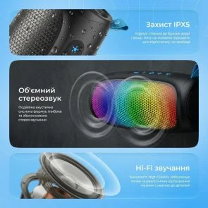 Фото: Портативна колонка Proove Nova 10W APP Black (PDNW10001AP01) № 7 | KTC