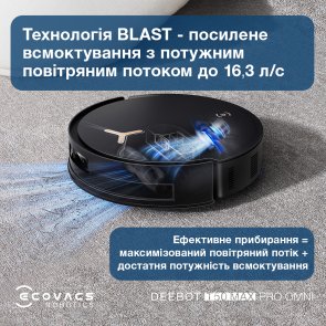 Робот-пилосос ECOVACS DEEBOT T50 MAX PRO OMNI BLACK (DEX54)
