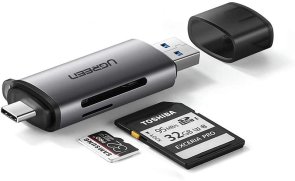 Кардрідер UGREEN CM185 USB-C/USB-A Gray (UGR-50706)