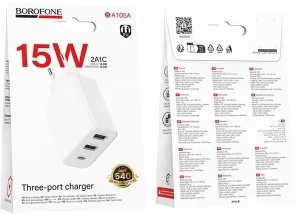 Фото: Зарядний пристрій BOROFONE BA105A Stellar 15W White (6941991125270) № 7 | KTC