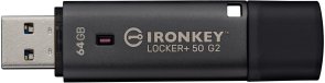 Флешка USB Kingston IronKey Locker Plus 50 G2 64Gb (IKLP50G2/64GB)