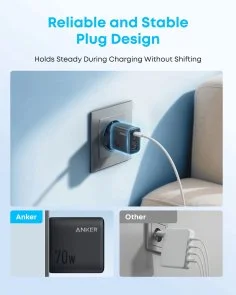 Фото: Зарядний пристрій Anker Charger 70W Black (A121CG11) № 5 | KTC