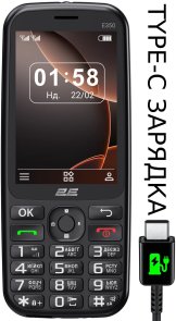 Мобільний телефон 2E E350 Black (694743656879)