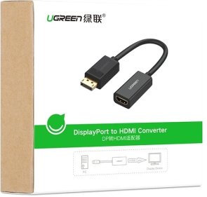 Перехідник UGREEN MM137 DP M / HDMI F Black (70694)
