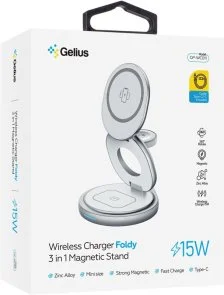 Фото: Бездротова зарядна станція Gelius Foldy 3in1 15W White (GP-WC011) № 10 | KTC