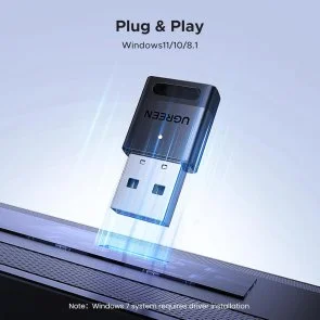 Фото: Bluetooth адаптер UGREEN CM748 Dongle Receiver EDR BLE Black (45134) № 5 | KTC
