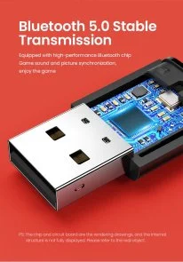 Фото: Bluetooth адаптер UGREEN CM408 V5.0 Transmitter for Switch/PS Black (10928) № 2 | KTC
