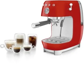 Фото: Ріжкова кавоварка Smeg Style Aesthetic Red Glossy Finishing (ECF03RDEU) № 15 | KTC