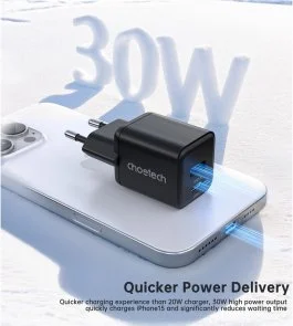 Фото: Зарядний пристрій Choetech PD5012 30W Black (PD5012-EU-BK) № 5 | KTC