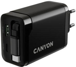 Зарядний пристрій Canyon OnCharge 65RC GaN 65W Black (CNS-CURC65ACB)