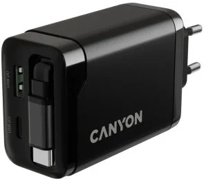 Фото: Зарядний пристрій Canyon OnCharge 65RC GaN 65W Black (CNS-CURC65ACB) № 3 | KTC