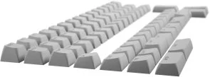 Фото: Набір кейкапів Hator OMA Profile PBT Keycap Set B-part ANSI/ISO White (HTS513) № 3 | KTC