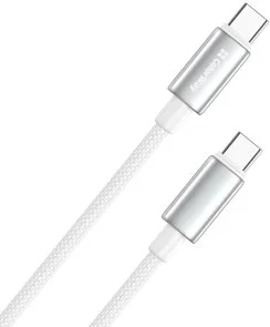 Фото: Кабель ColorWay zinc alloy braided 100W 5A Type-C / Type-C 1m White (CW-CBPDCC098-WT) № 3 | KTC