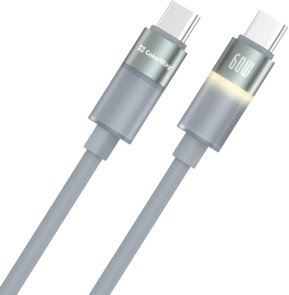 Кабель ColorWay CBPDCC092 60W Type-C / Type-C 1m Grey (CW-CBPDCC092-GR)