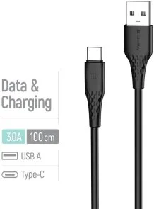 Фото: Кабель ColorWay textured PVC 3A AM / Type-C 1m Black (CW-CBUC094-BK) № 5 | KTC