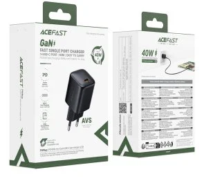 Фото: Зарядний пристрій Acefast A136 PD GAN 40W Black (6974316286233) № 10 | KTC