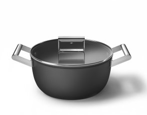 Каструля Smeg 50S Retro Style 5.4L Black Matte (CSF2412BLM)