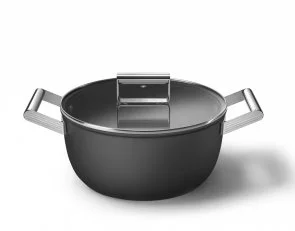 Фото: Каструля Smeg 50S Retro Style 5.4L Black Matte (CSF2412BLM) № 2 | KTC