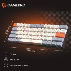 Фото: Клавіатура GamePro MK130 V2 Infinity QLAB Sakura ENG/UKR Black (MK130-V2-B-QS) № 13 | KTC