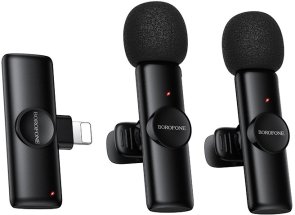 Радіосистема BOROFONE BFK16A Winner dual-mic Lightning Black (6941991126505)