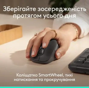Фото: Миша Logitech Signature Comfort Plus M850 L Wireless Graphite (910-007715) № 4 | KTC