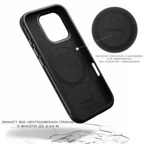 Фото: Чохол Nomad for Apple iPhone 16 Pro Max - Modern Leather Back Horween (NM01690085) № 8 | KTC