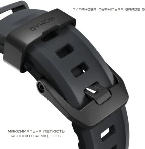 Фото: Ремінець Nomad for Apple Watch 46mm/49mm - Rocky Point Band Black Titanium Hardware Storm (NM014803858) № 12 | KTC