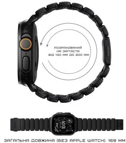 Фото: Ремінець Nomad for Apple Watch 46/49mm - Stratos Black Hardware Black (NM011154858) № 6 | KTC