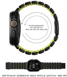 Фото: Ремінець Nomad for Apple Watch 46/49mm - Stratos Black Hardware Volt (NM011130858) № 5 | KTC
