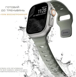 Фото: Ремінець Nomad for Apple Watch 46mm/49mm - Sport Band Coastal Rock (NM01112785) № 7 | KTC