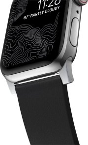 Ремінець Nomad for Apple Watch 46mm/49mm - Active Pro Silver Hardware Black (NM1A41SNW0)