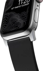 Фото: Ремінець Nomad for Apple Watch 46mm/49mm - Active Pro Silver Hardware Black (NM1A41SNW0) № 5 | KTC