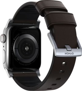 Ремінець Nomad for Apple Watch 46mm/49mm - Active Pro Silver Hardware Classic Brown (NM1A4MSNW0)