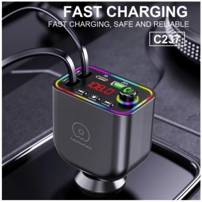 FM-Трансмітер + АЗП WUW C237 Black (6972573338177)