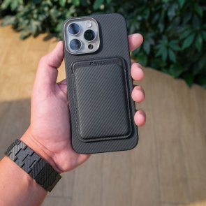 Чохол для пластикових карт Pitaka for iPhone - Magnetic Woven Black/Grey (MWW2401)