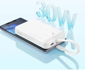 Фото: Батарея універсальна Baseus Magnetic Mini 30W 10000mAh White (P1002210B223-00) № 9 | KTC