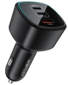 Автомобільний зарядний пристрій Acefast B18 200W Black (6974316285953)