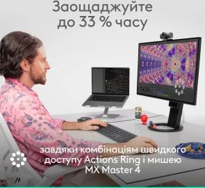 Фото: Миша Logitech MX Master 4 Performance Wireless/Bluetooth Graphite (910-007562) № 3 | KTC