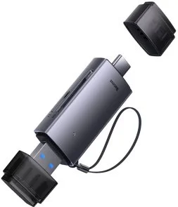 Фото: Кардрідер Baseus Lite Series Card Reader Grey (WKQX060113) № 2 | KTC
