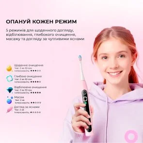 Фото: Електрична зубна щітка Oclean X Kids Electric Toothbrush Black (6970810557206) № 4 | KTC