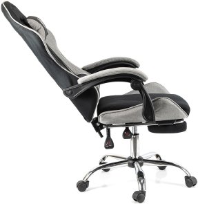 Крісло Holmer Size L Footrest Fabric Black/Gray (GCH-06)