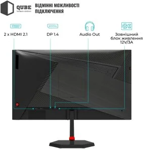 Фото: Монітор QUBE Overlord G25F240S Black - 24.5" IPS / 1920×1080 / 260 Гц / AMD FreeSync, Nvidia G-Sync № 9 | KTC
