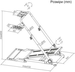 Фото: Стійка для ігрового керма AGN AGN10-KP01 Black № 3 | KTC